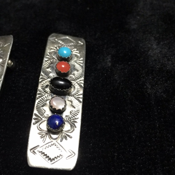 Vintage Native American hair clips main image 4